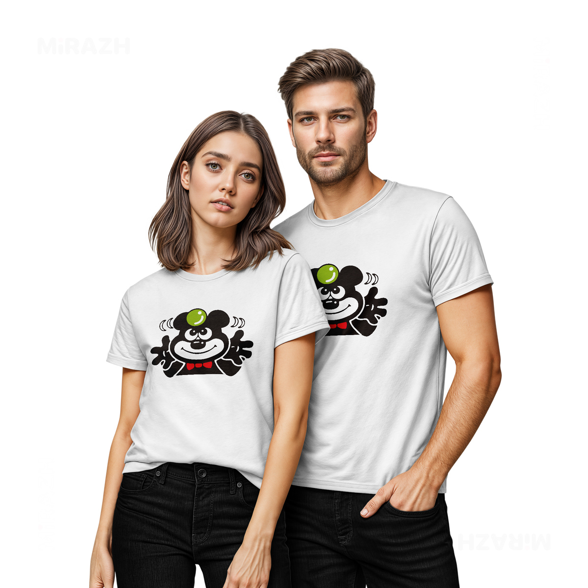 AdamsKhersiBlueberry Couple T Shirt 02 White