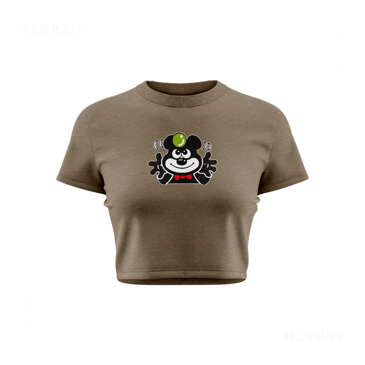 AdamsKhersiBlueberry Fitted Crop Top 01 Heather Olive