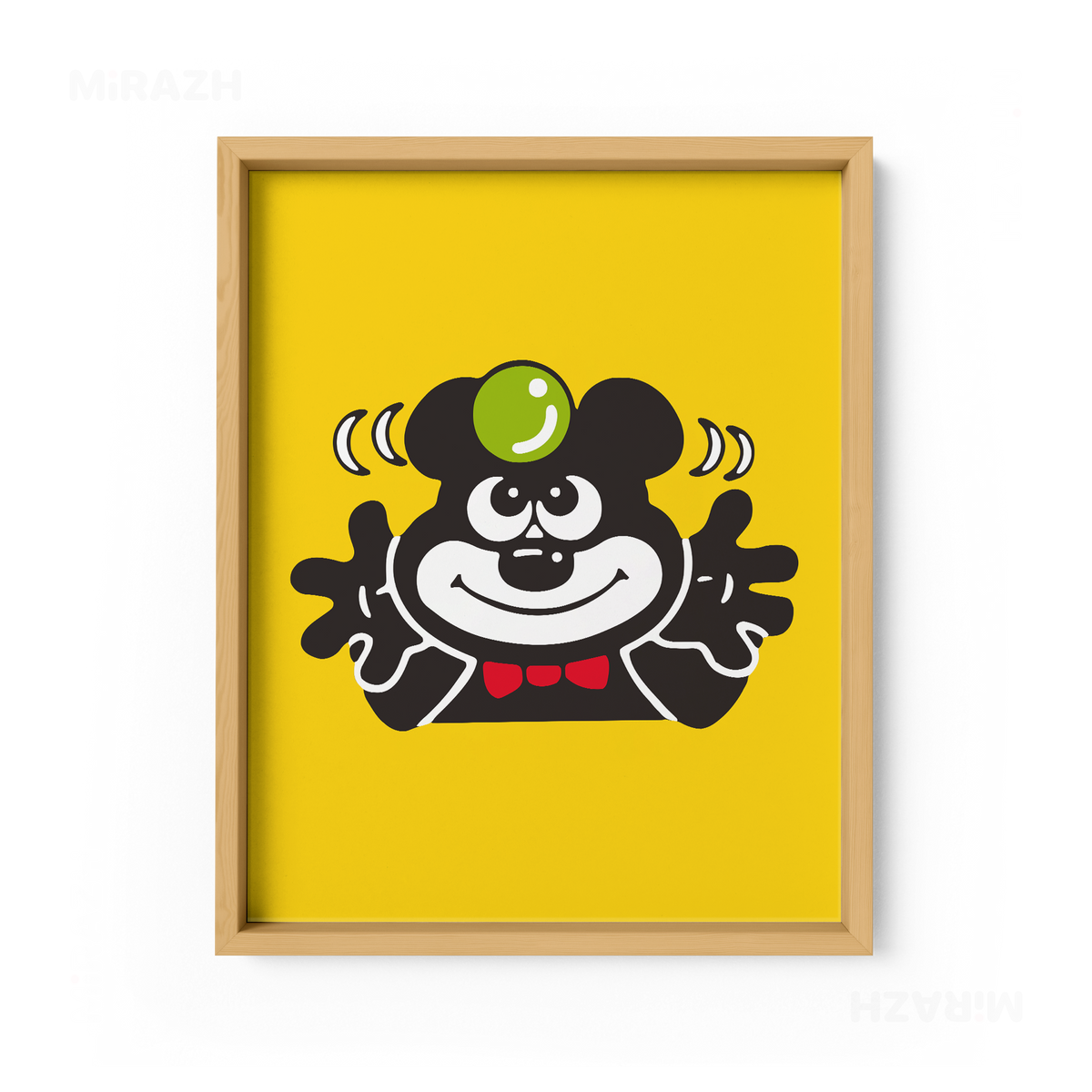 AdamsKhersiBlueberry Framed Poster 01 Natural Wood