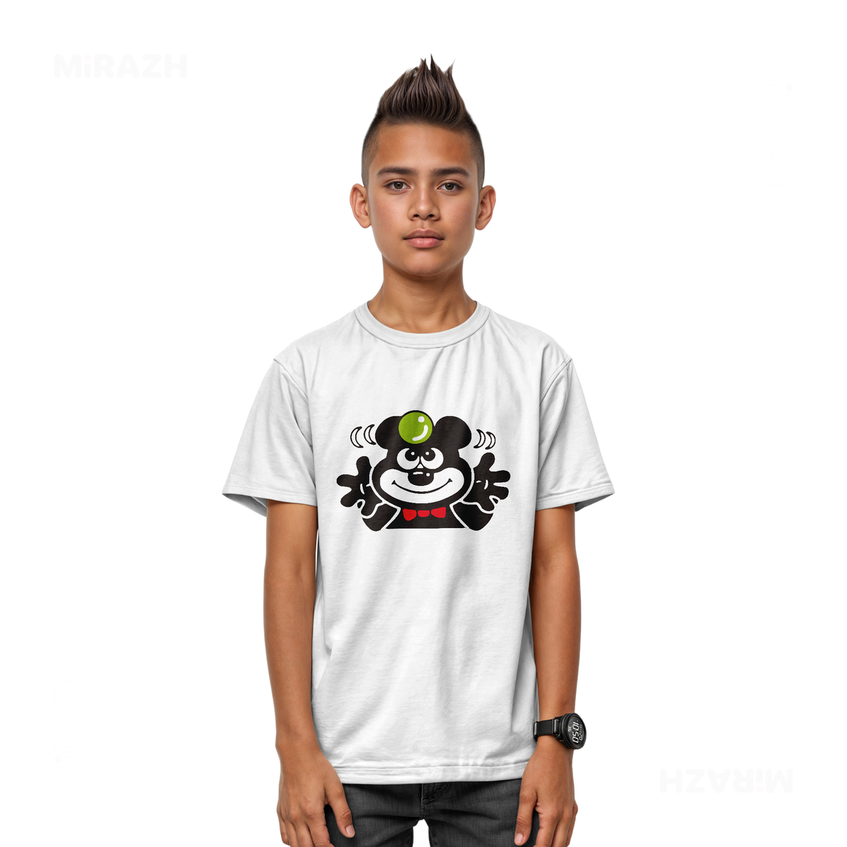 AdamsKhersiBlueberry Youth T Shirt 03 White