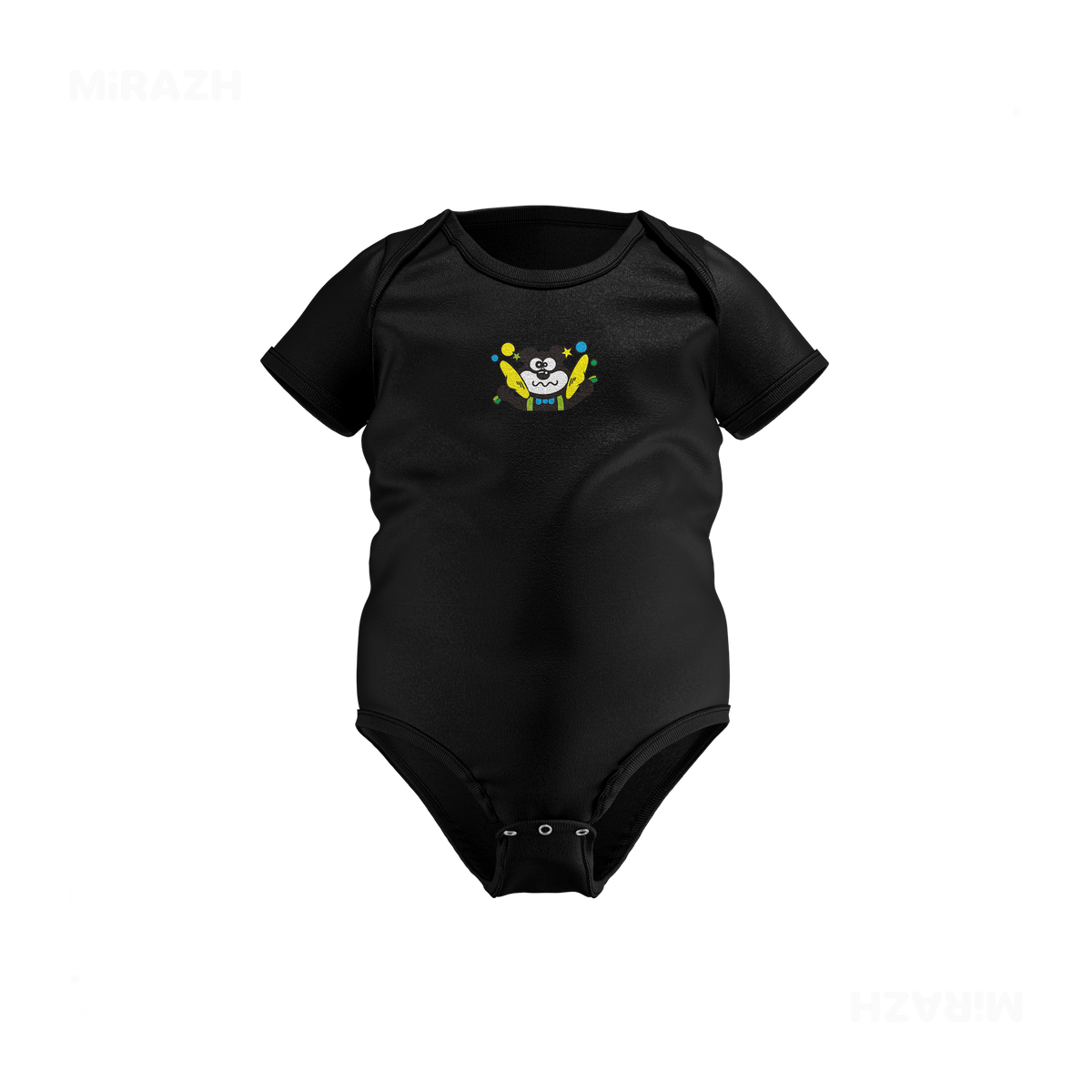 AdamsKhersiStrawberry Baby Onesies 01 Black