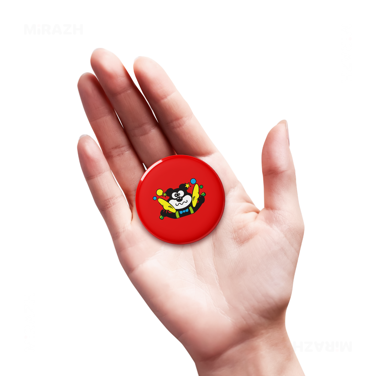 AdamsKhersiStrawberry Button Magnet 04 Round