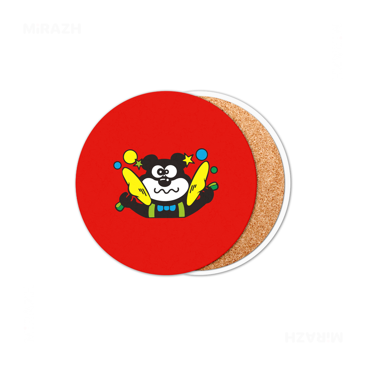 AdamsKhersiStrawberry Ceramic Coaster 01 Round