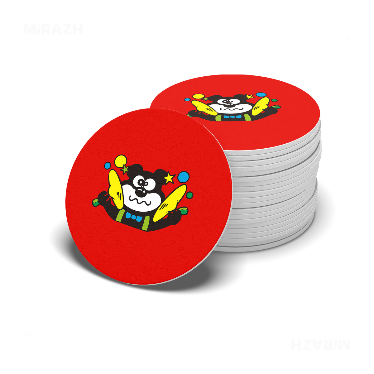 AdamsKhersiStrawberry Ceramic Coaster 06 Round