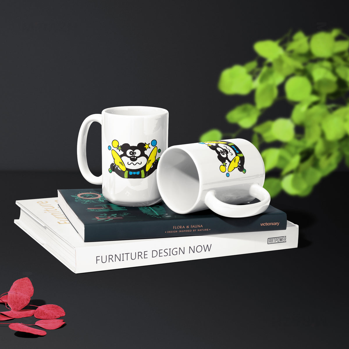 AdamsKhersiStrawberry Ceramic Mug 02 White