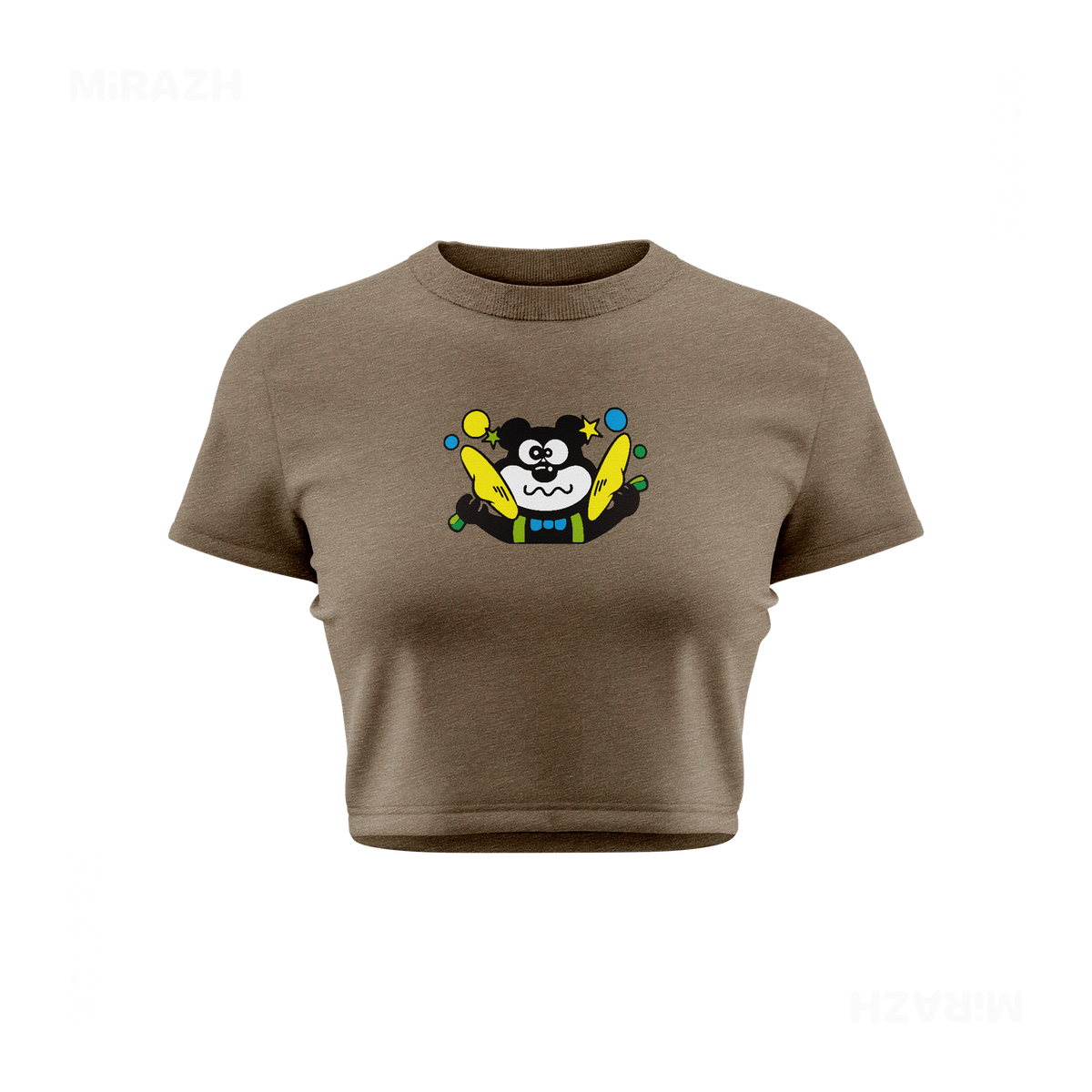 AdamsKhersiStrawberry Fitted Crop Top 01 Heather Olive