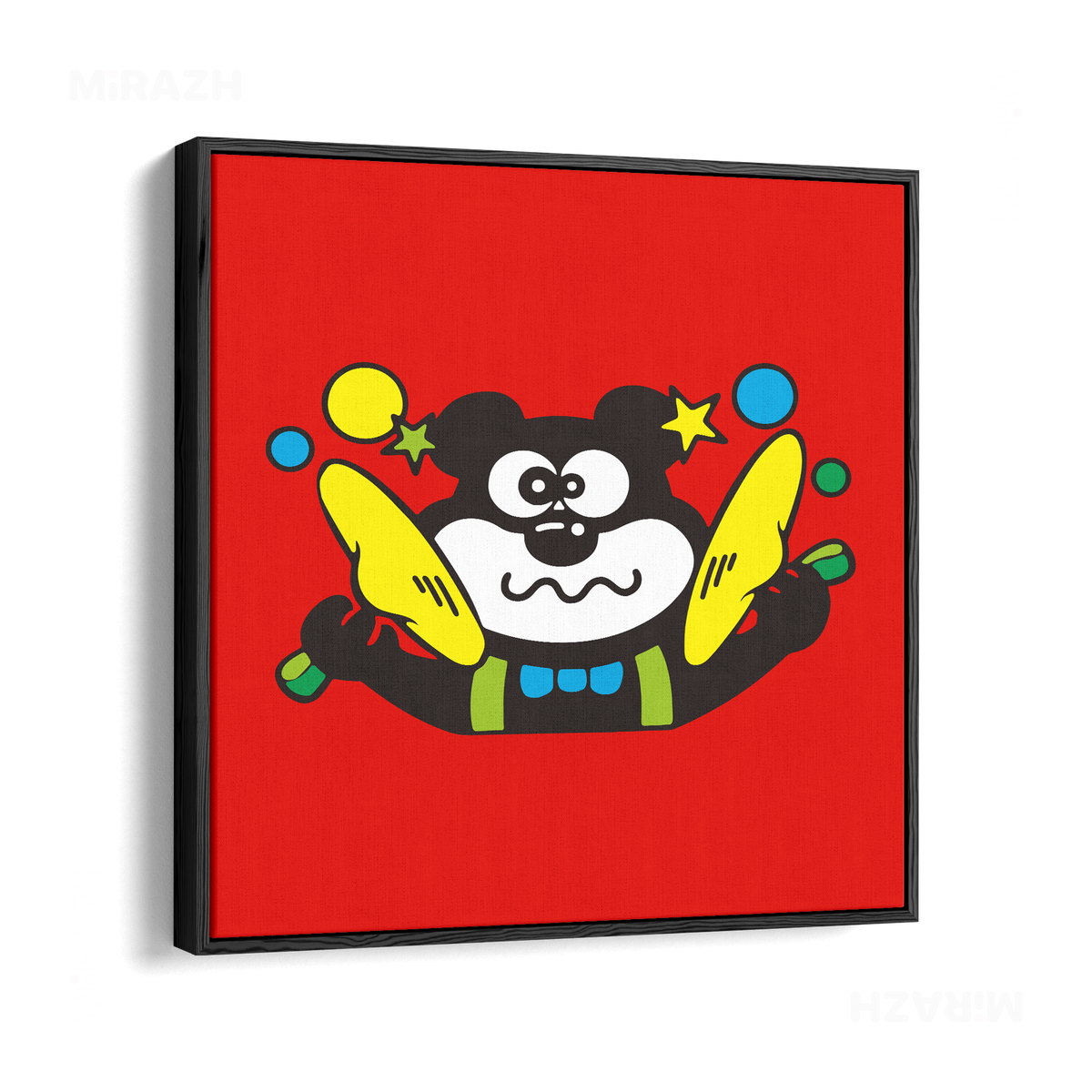AdamsKhersiStrawberry Framed Canvas 04 Black Wood