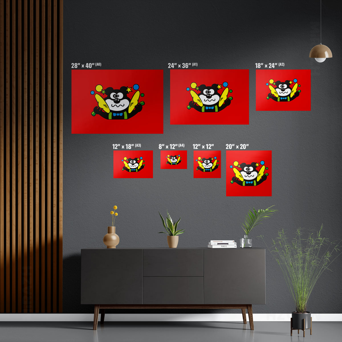 AdamsKhersiStrawberry Framed Canvas 06 Black Wood