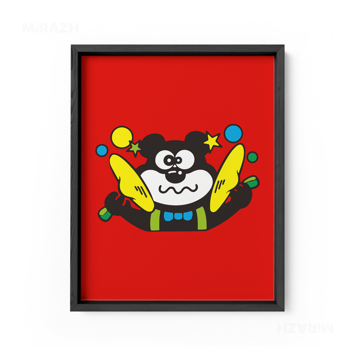 AdamsKhersiStrawberry Framed Poster 01 Black Wood