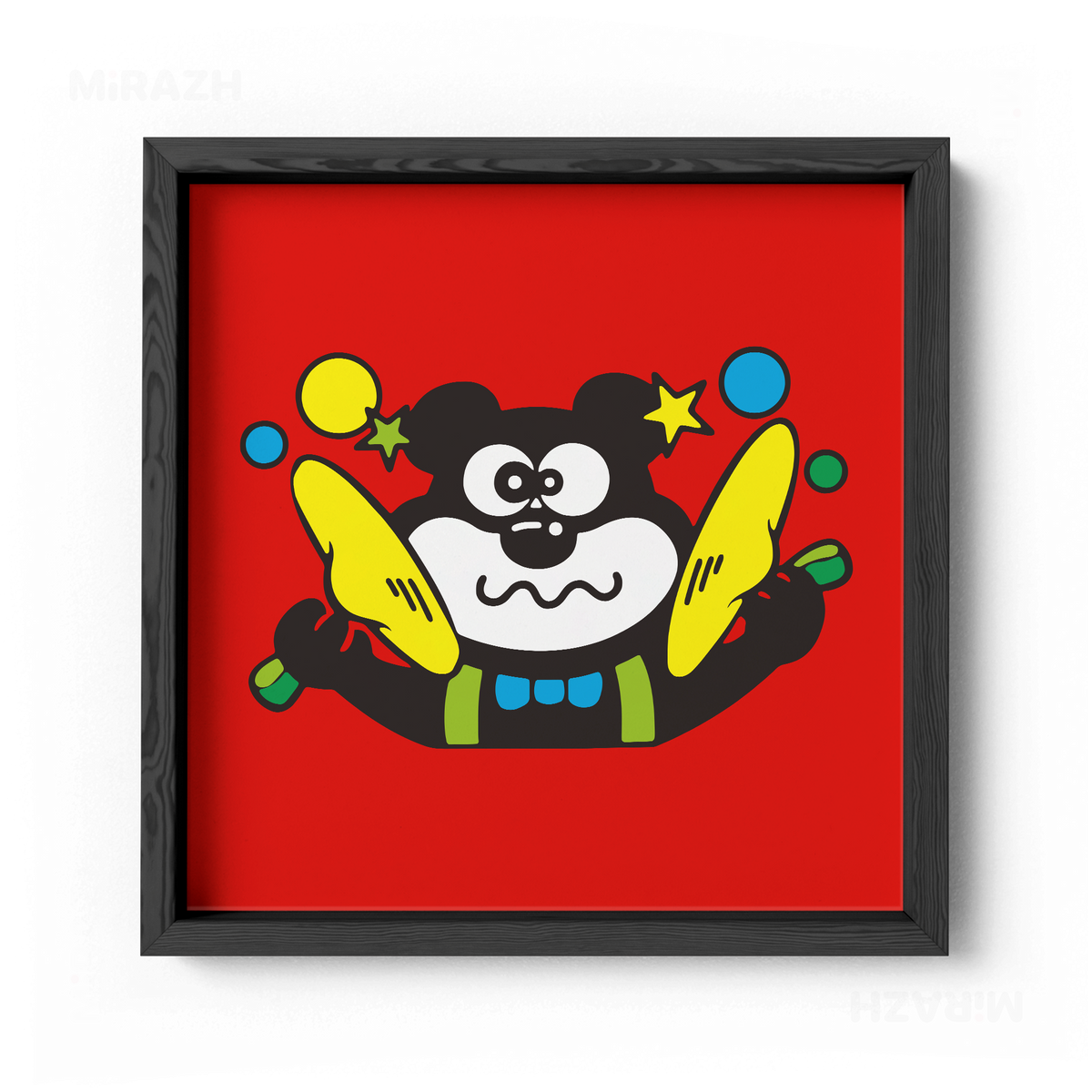 AdamsKhersiStrawberry Framed Poster 04 Black Wood