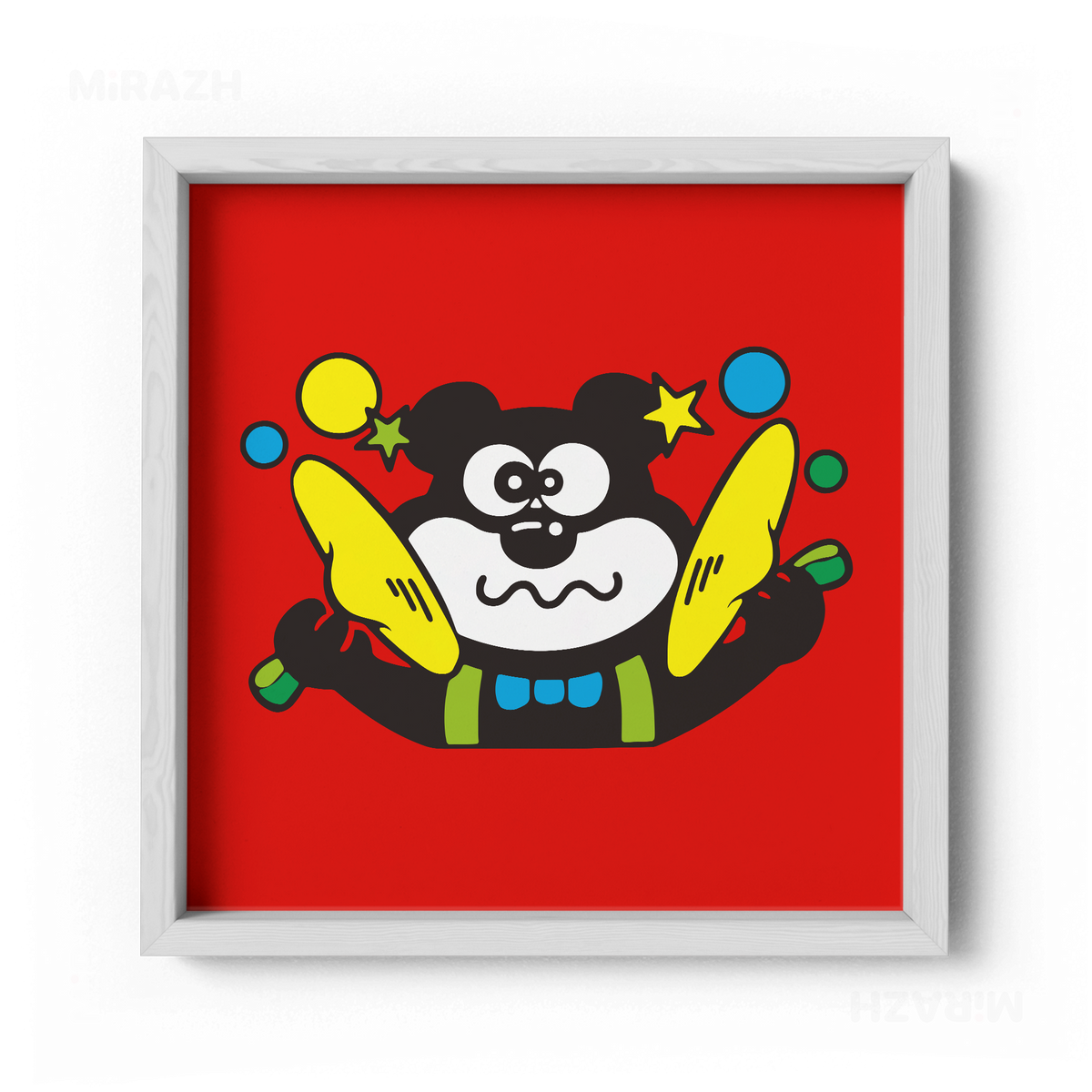 AdamsKhersiStrawberry Framed Poster 04 White Wood