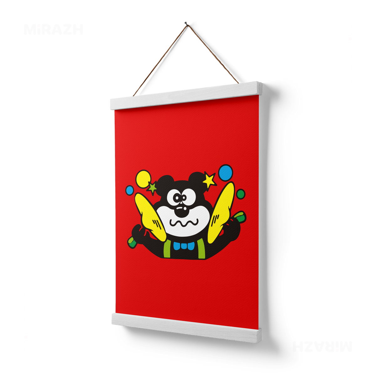 AdamsKhersiStrawberry Magnetic Hanger Poster 03 White Wood