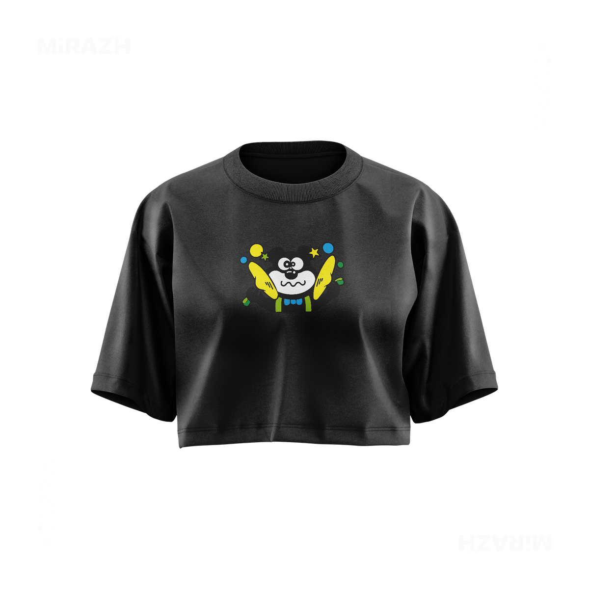 AdamsKhersiStrawberry Over Sized Crop Top 01 Faded Black