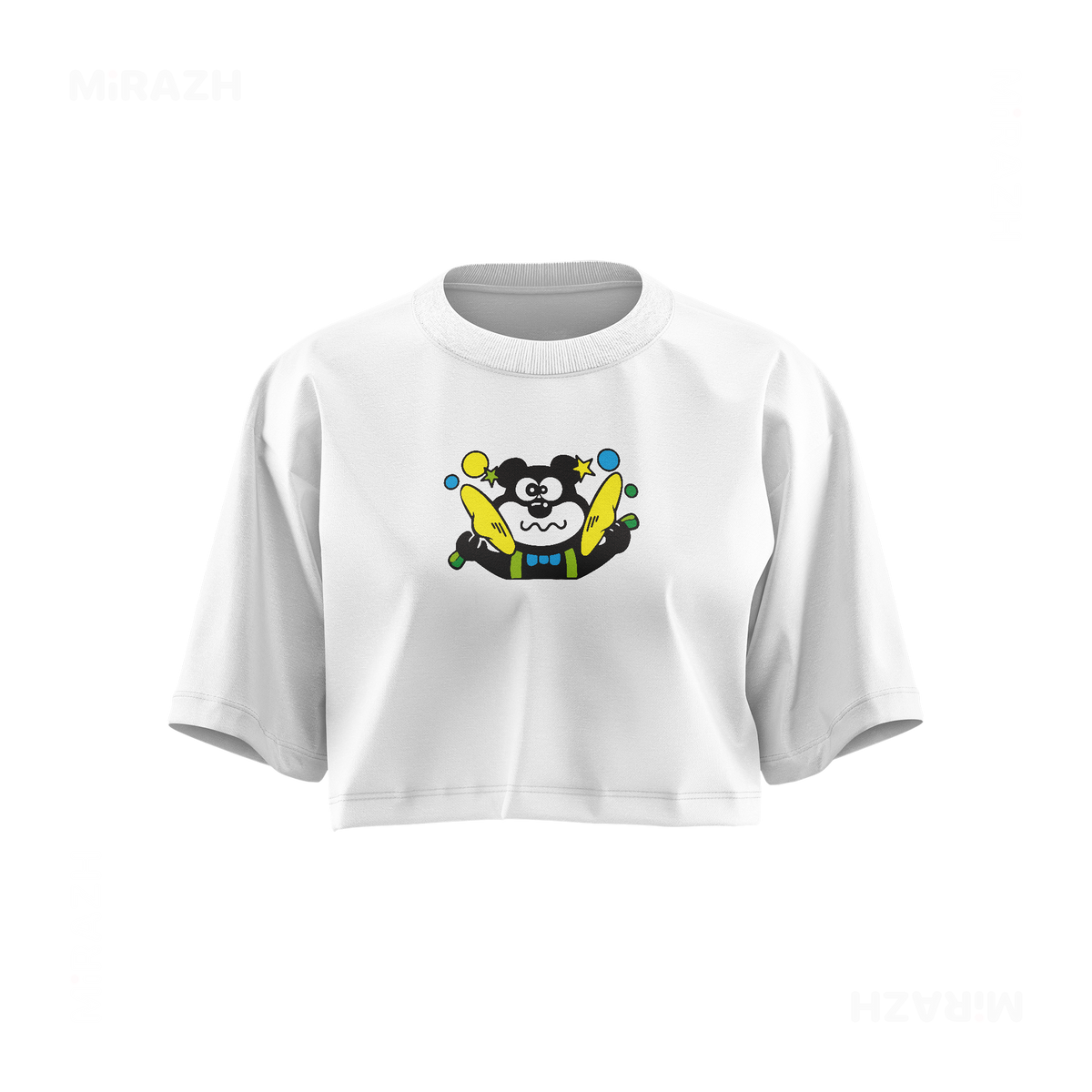 AdamsKhersiStrawberry Over Sized Crop Top 01 White