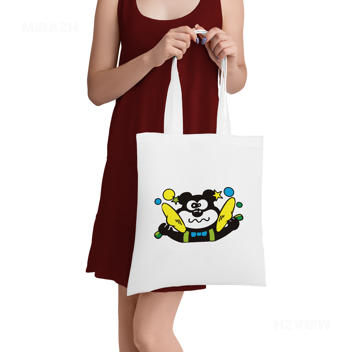 AdamsKhersiStrawberry Tote Bags 05 White