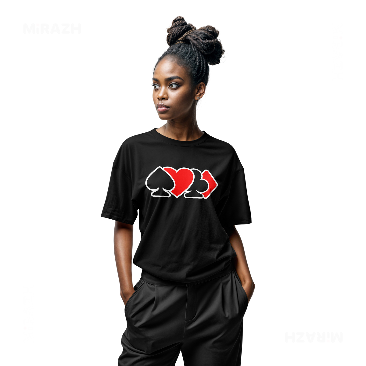 AllSuitsInline Adult T Shirt 04 Black