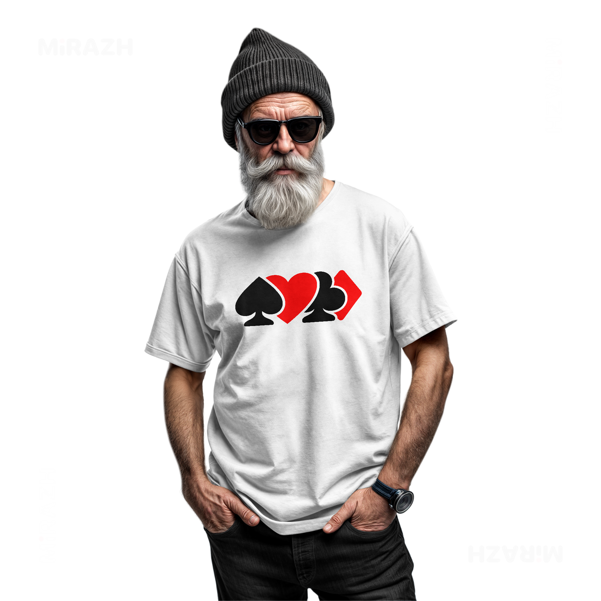 AllSuitsInline Adult T Shirt 06 White
