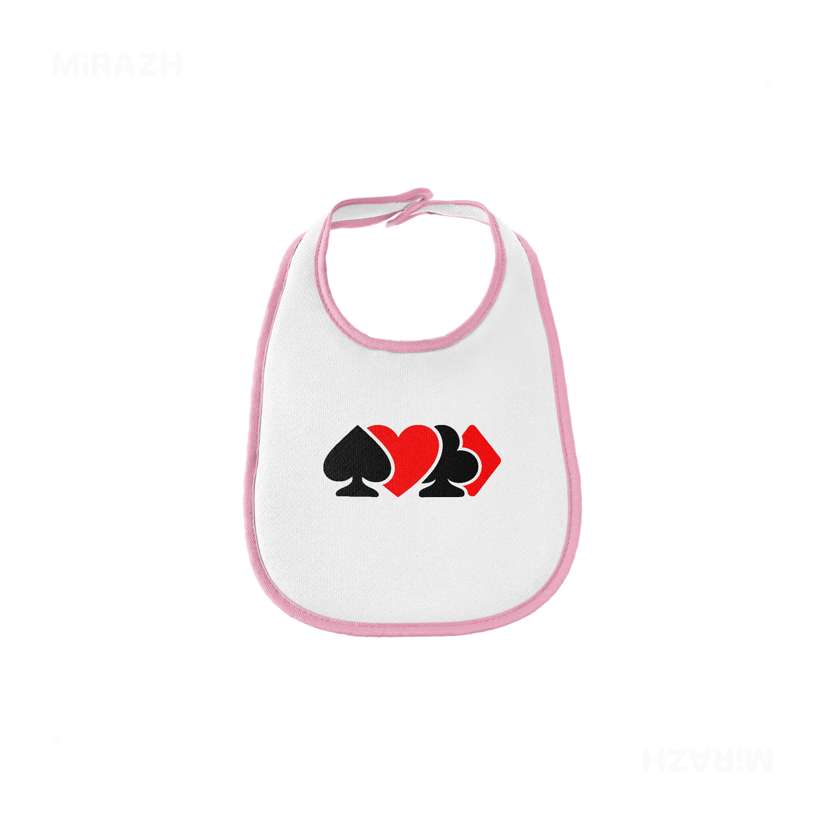 AllSuitsInline Baby Bibs 01 White Pink