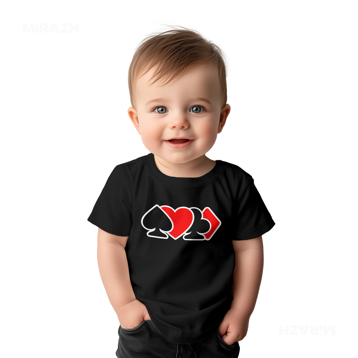 AllSuitsInline Baby T Shirt 03 Black