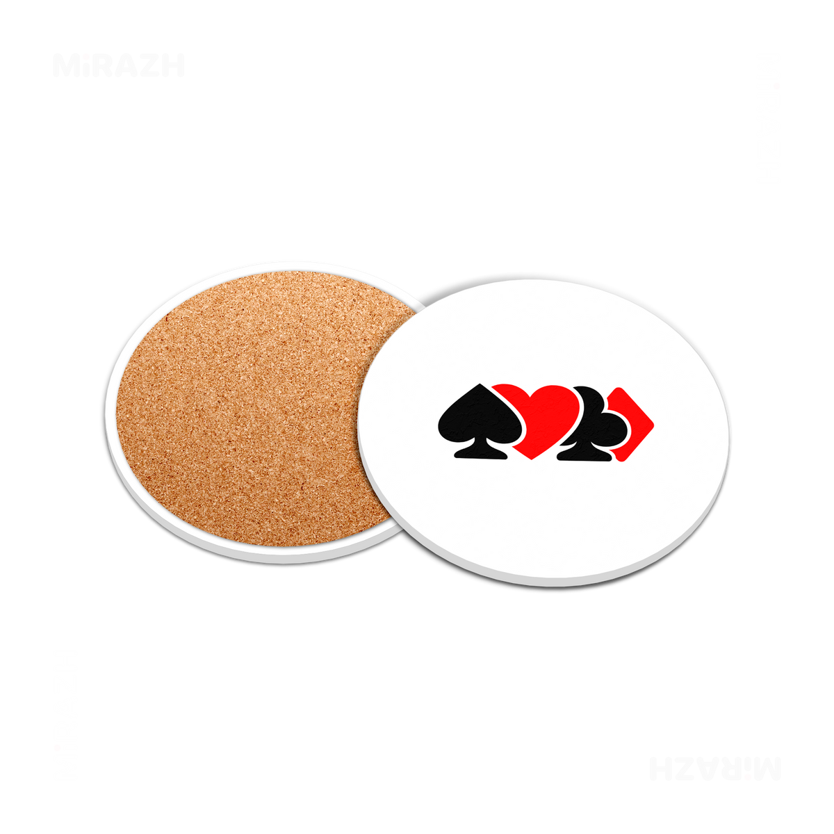 AllSuitsInline Ceramic Coaster 05 Round