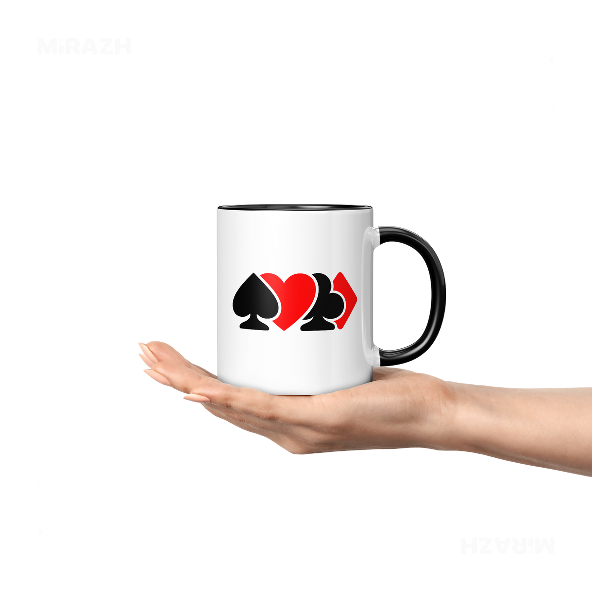 AllSuitsInline Ceramic Mug 04 White Black