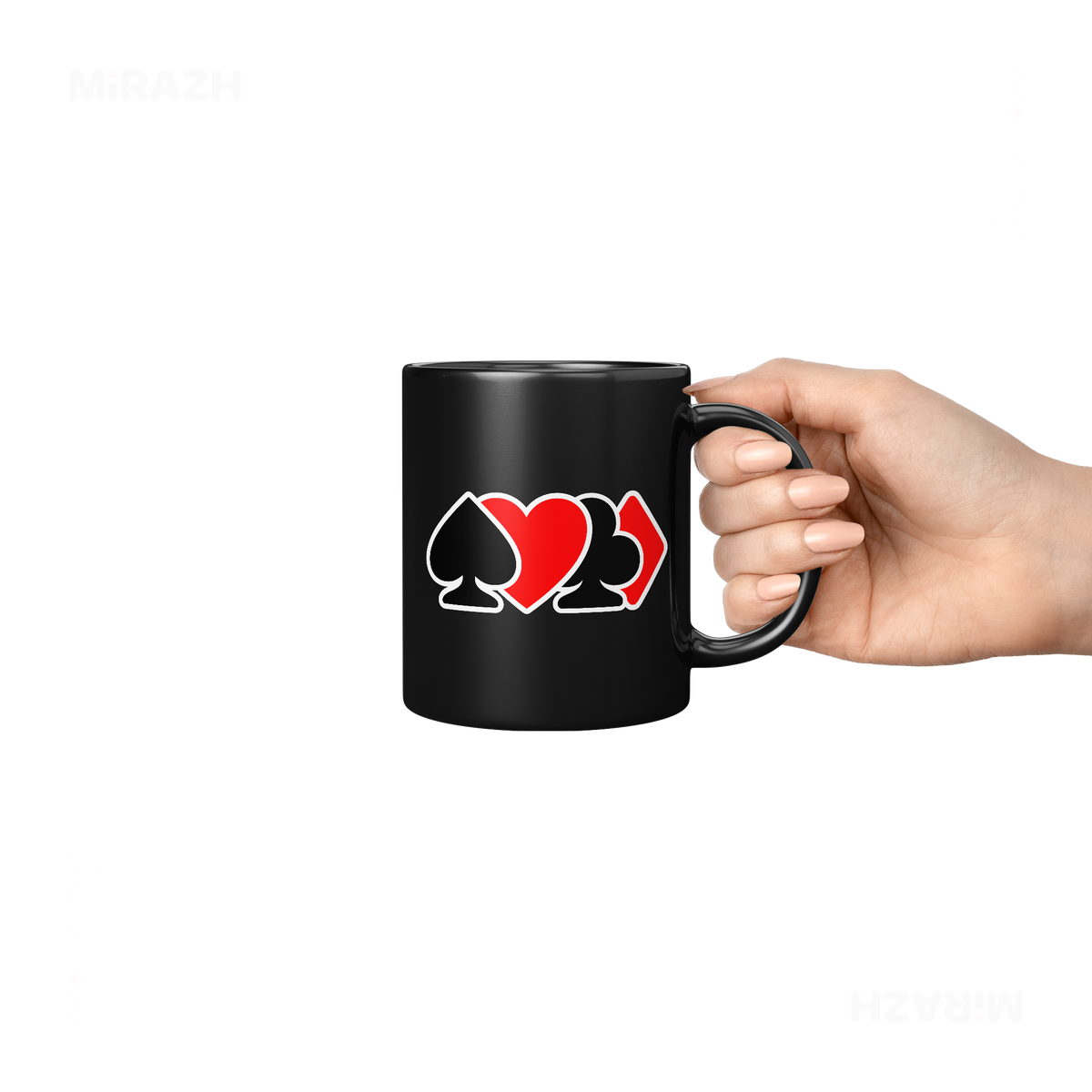 AllSuitsInline Ceramic Mug 06 Black