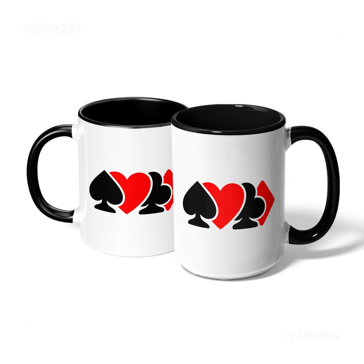 AllSuitsInline Ceramic Mug 07 White Black