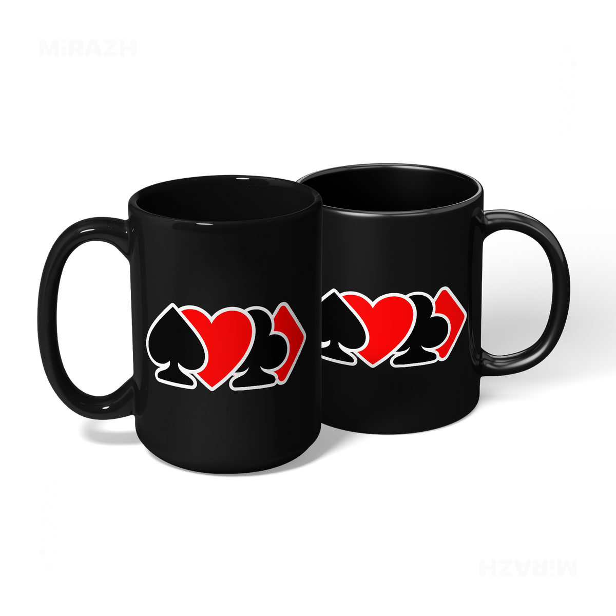 AllSuitsInline Ceramic Mug 08 Black