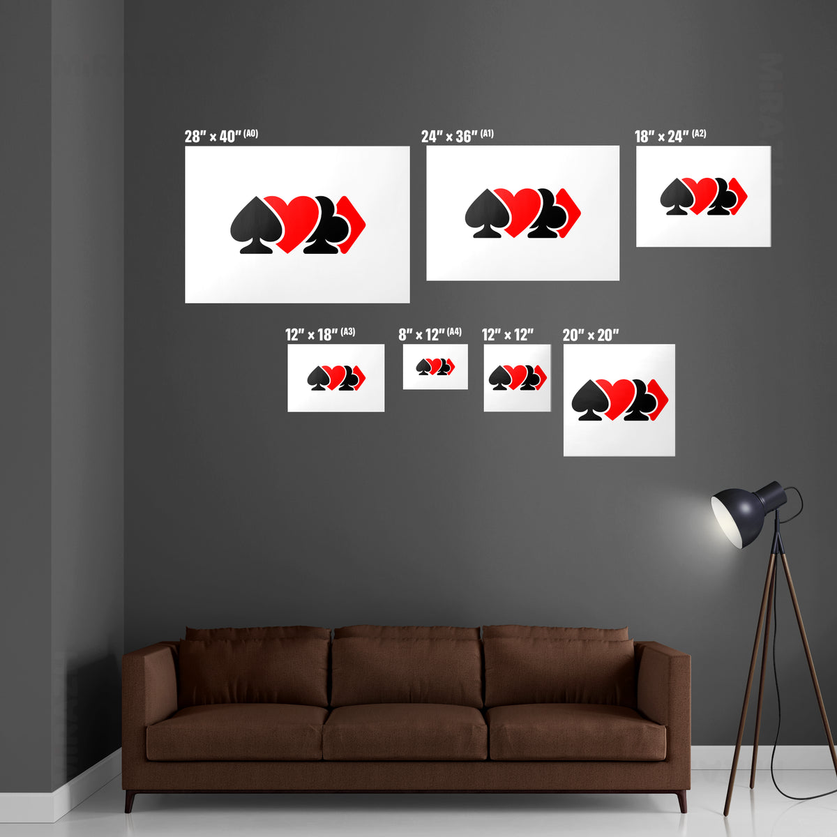 AllSuitsInline Framed Poster 06 Black Aluminum