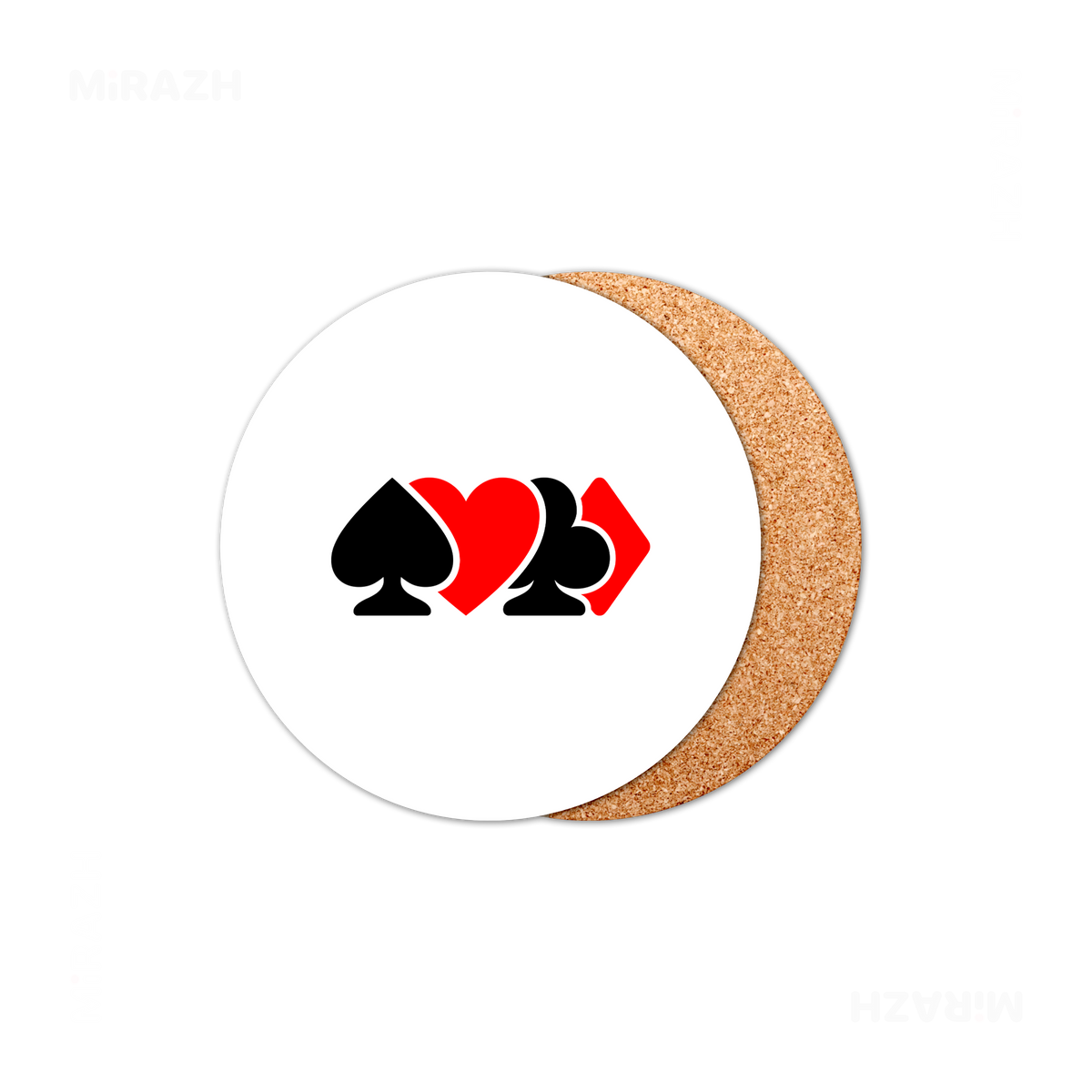 AllSuitsInline High Gloss Coaster 01 Round
