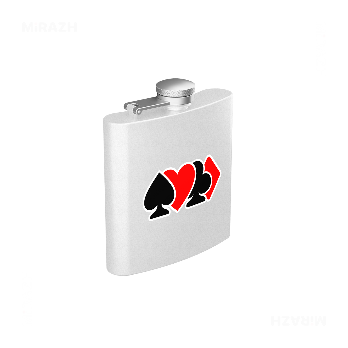 AllSuitsInline Hip Flasks 03 White