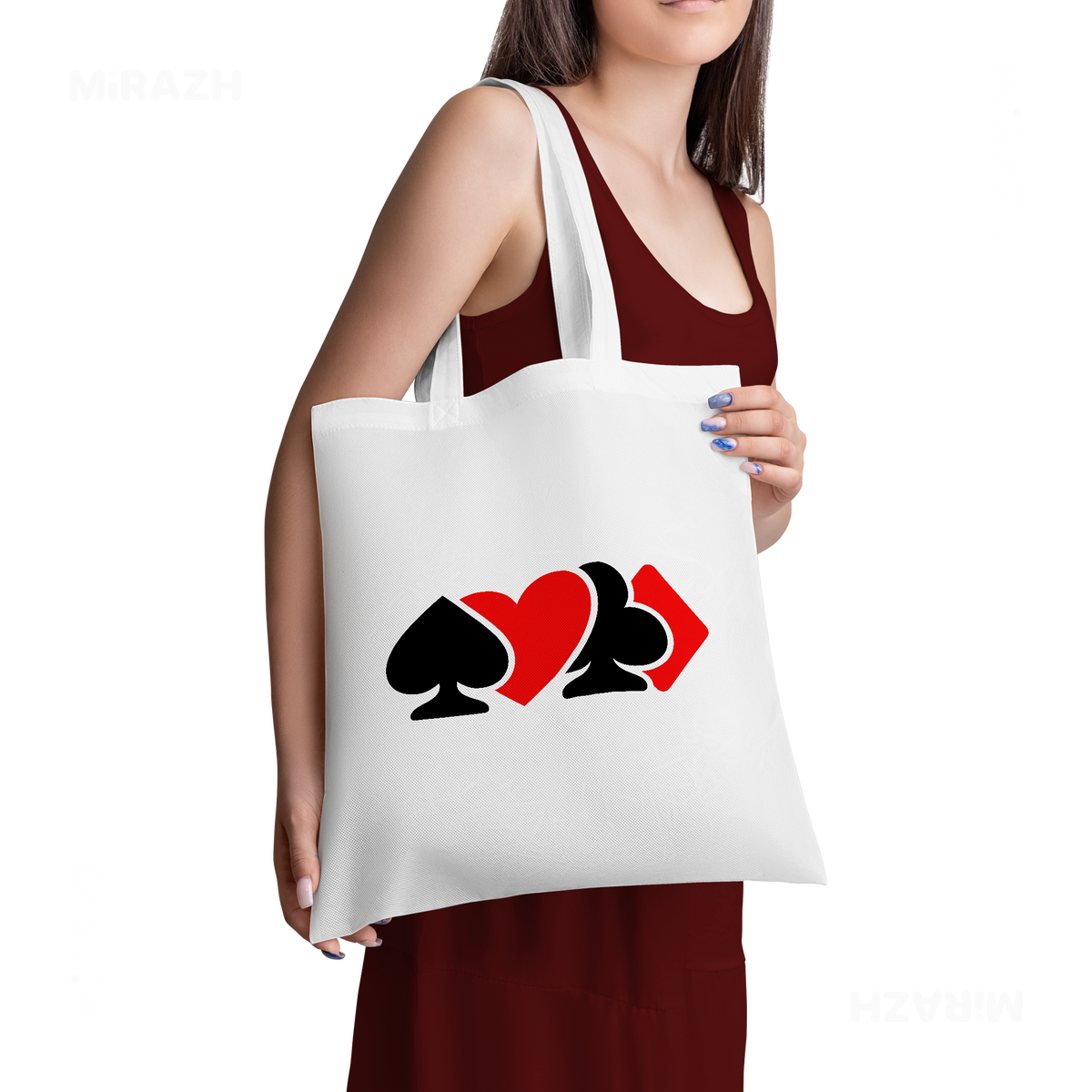 AllSuitsInline Tote Bags 02 White