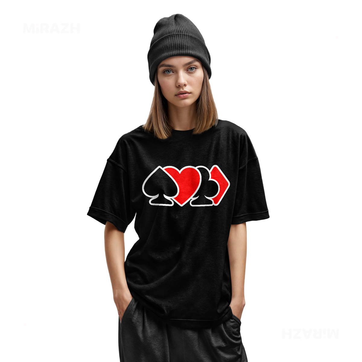 AllSuitsInline Youth T Shirt 02 Black