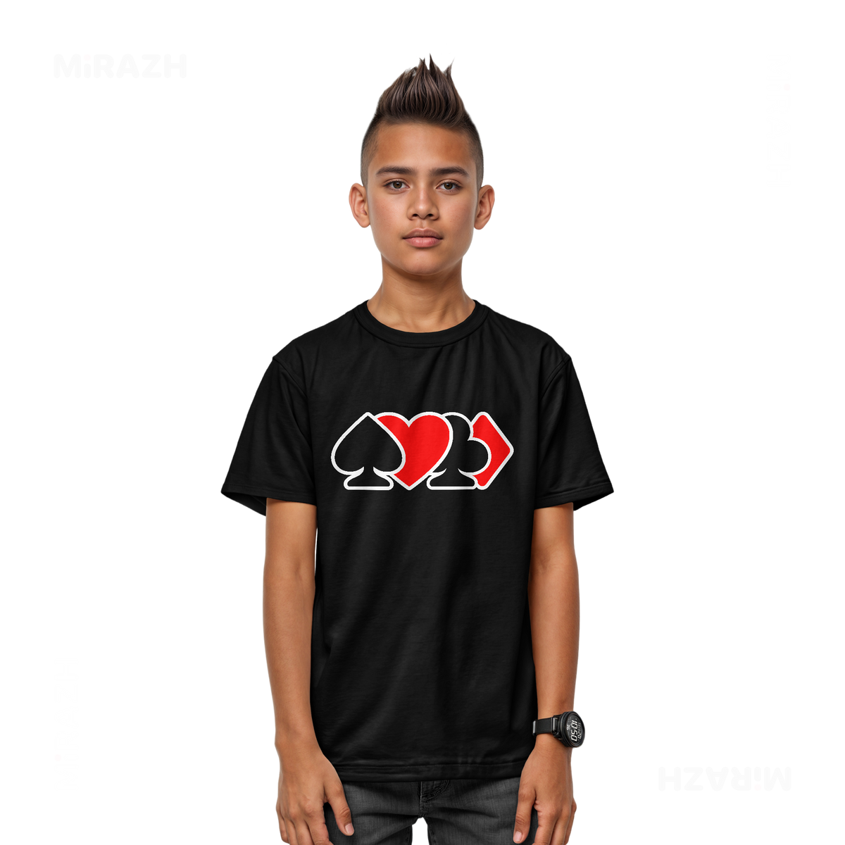 AllSuitsInline Youth T Shirt 03 Black