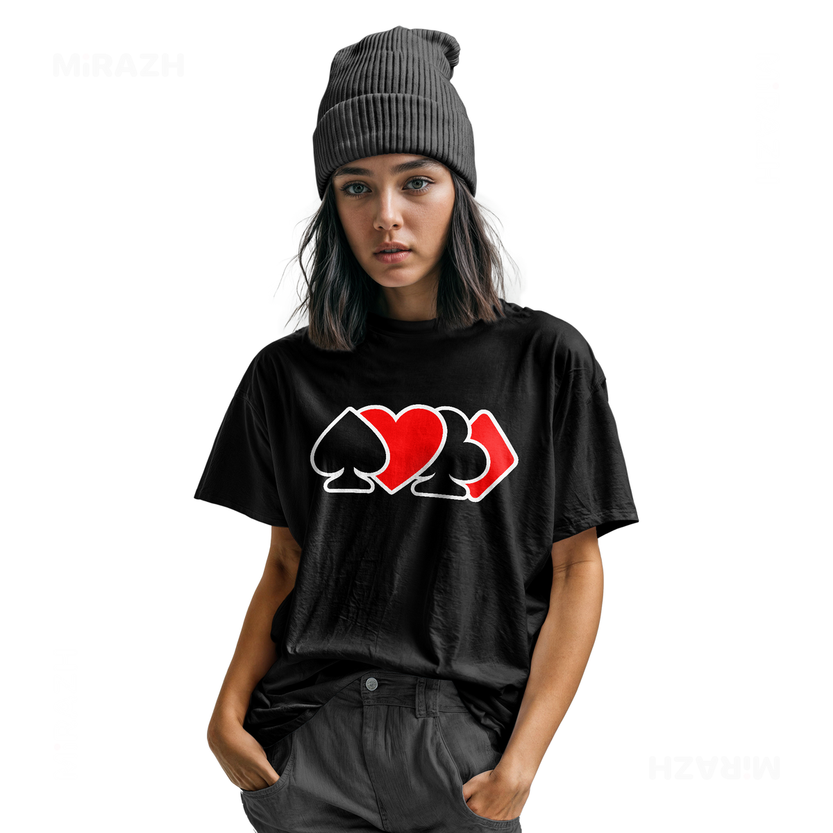 AllSuitsInline Youth T Shirt 04 Black