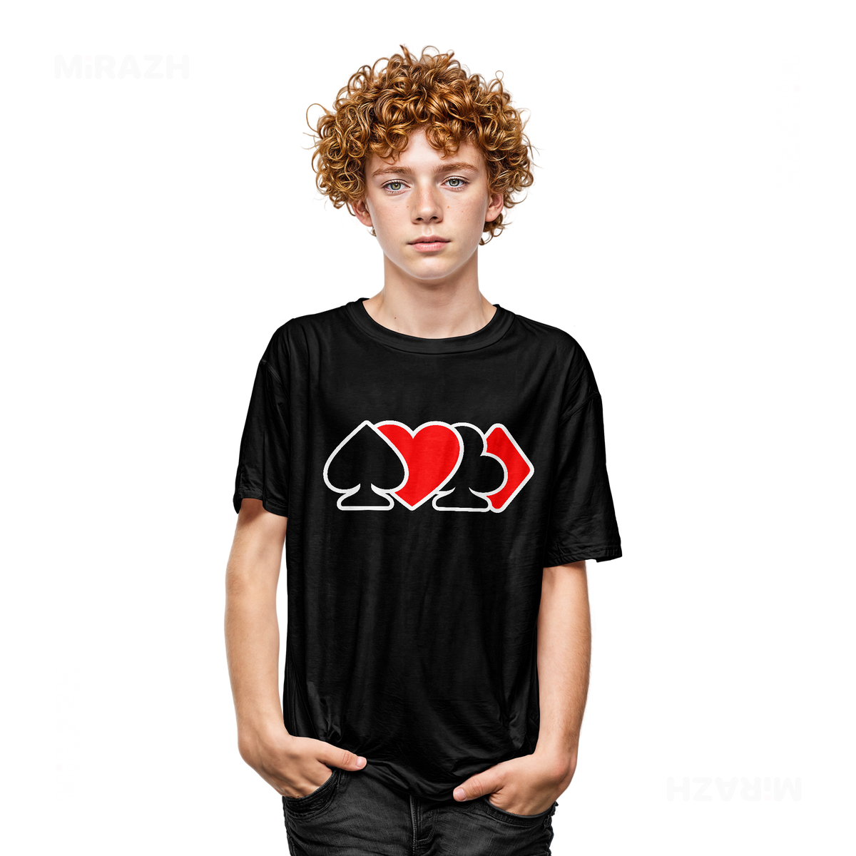AllSuitsInline Youth T Shirt 05 Black