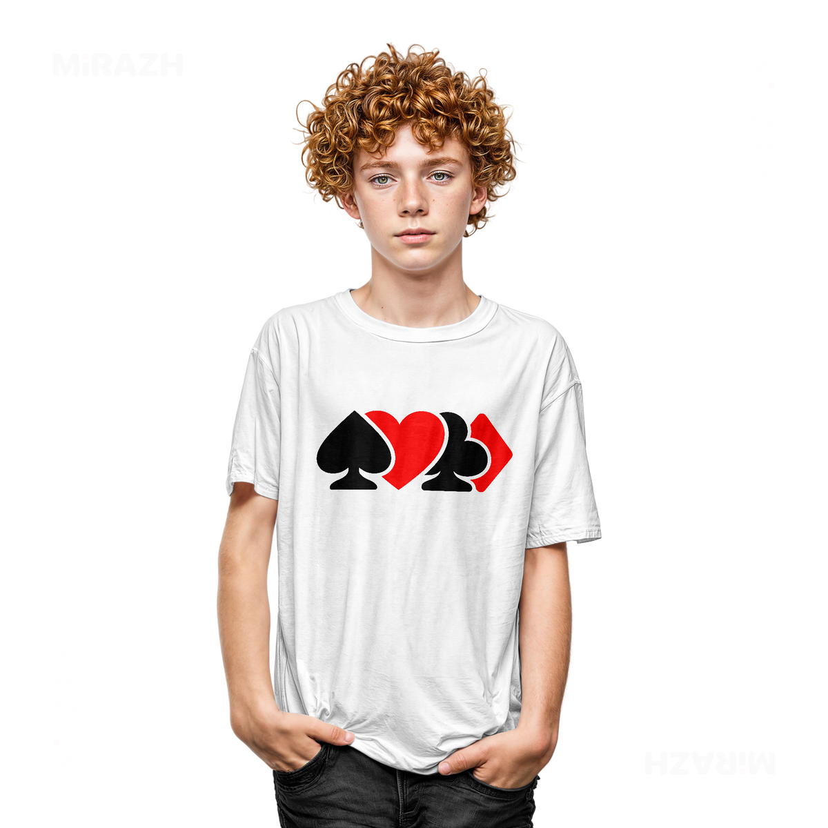 AllSuitsInline Youth T Shirt 05 White