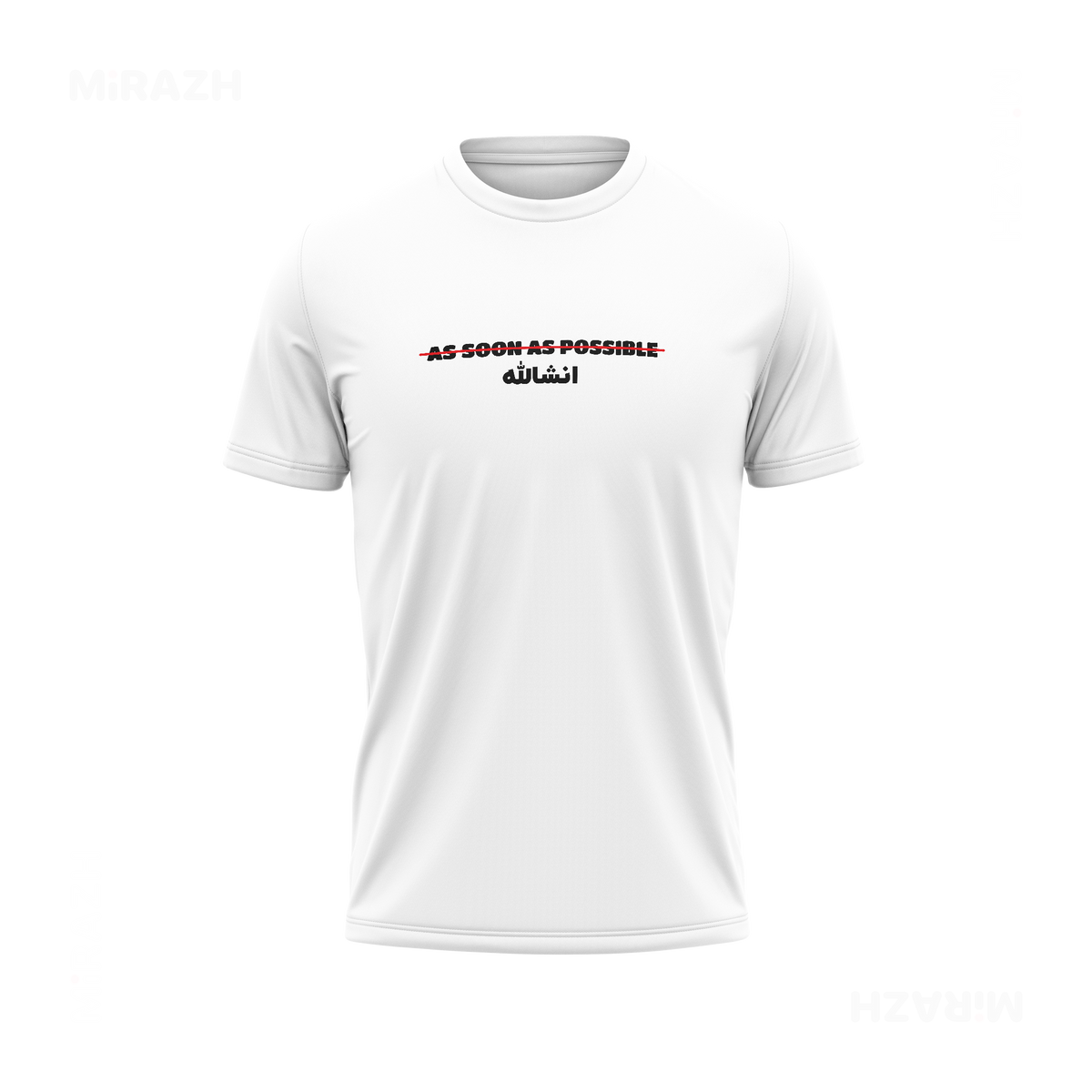 AsSoonAsInshallah Adult T Shirt 01 White