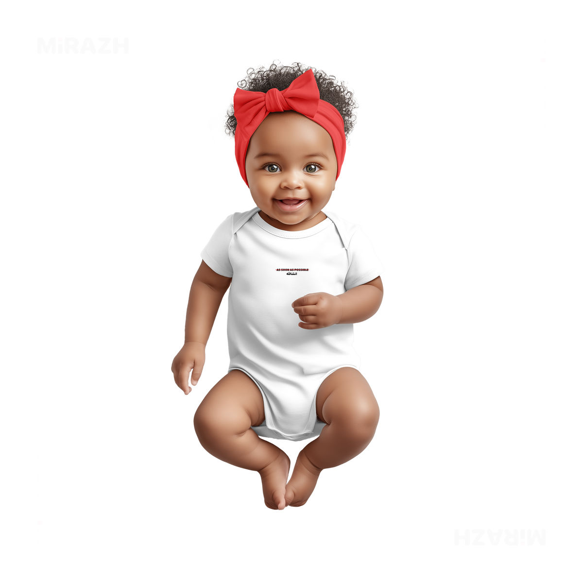 AsSoonAsInshallah Baby Onesies 04 White