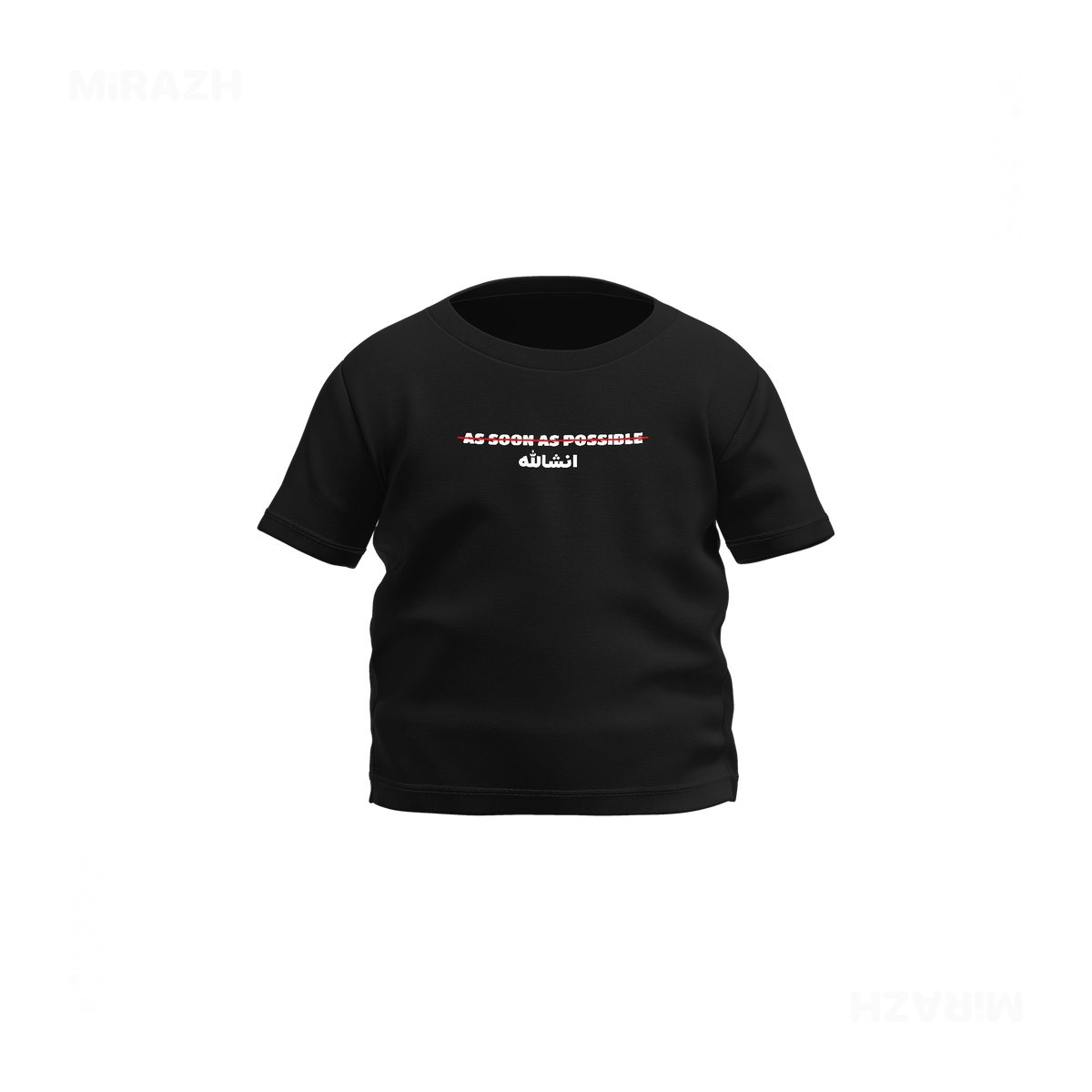 AsSoonAsInshallah Baby T Shirt 01 Black