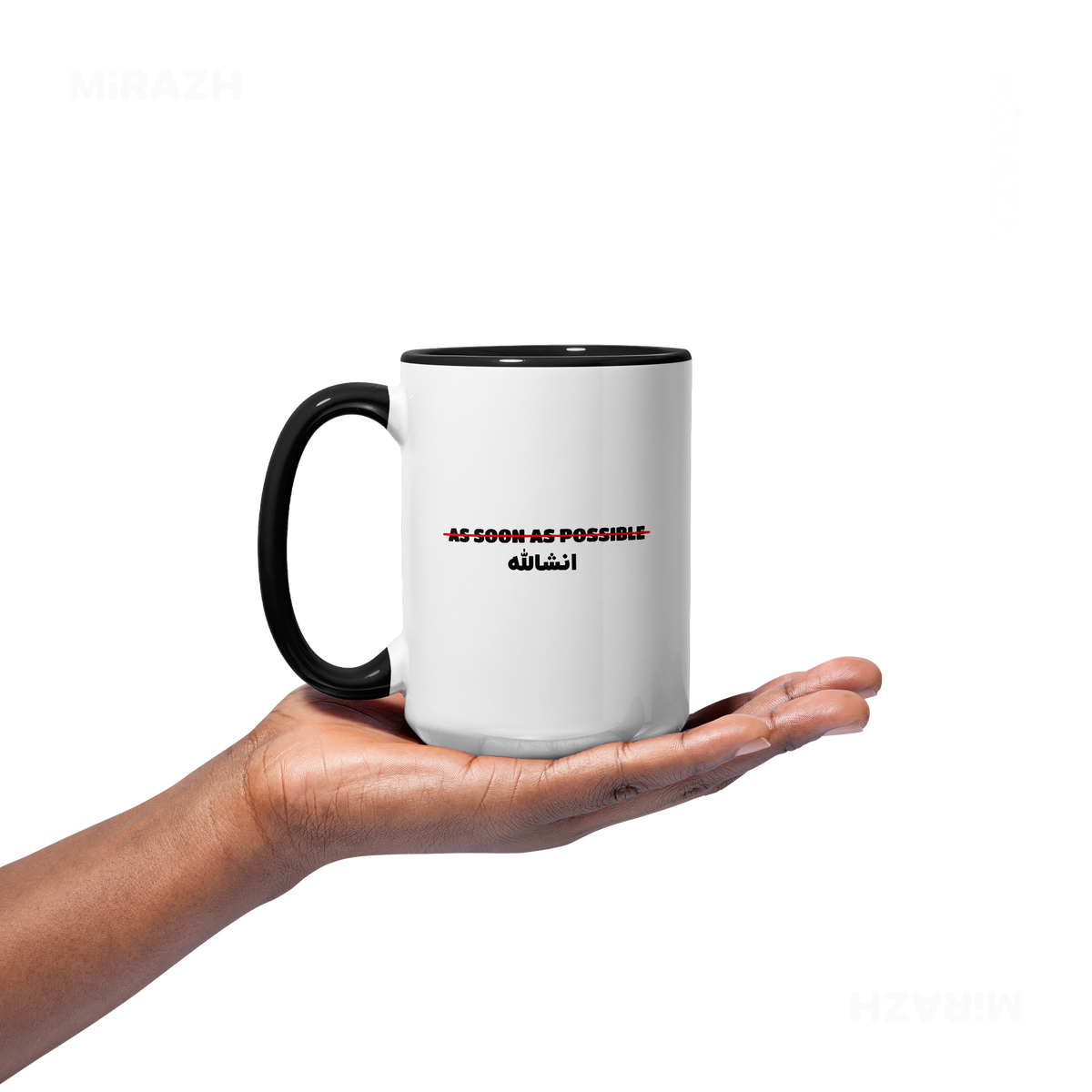 AsSoonAsInshallah Ceramic Mug 03 White Black