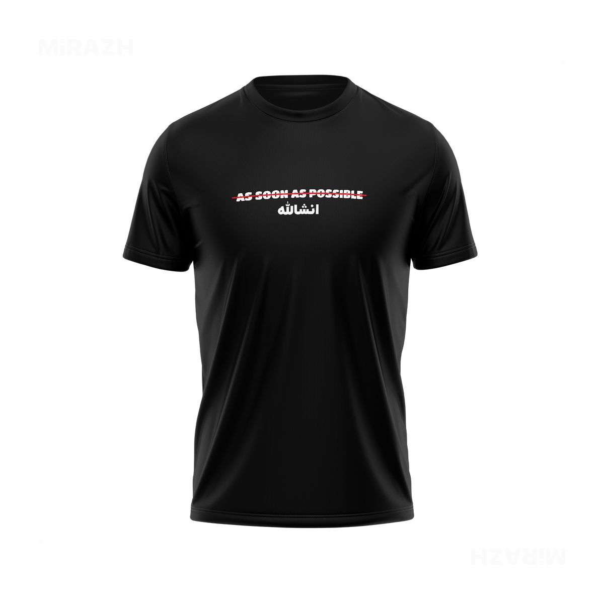 AsSoonAsInshallah Couple T Shirt 04 Black