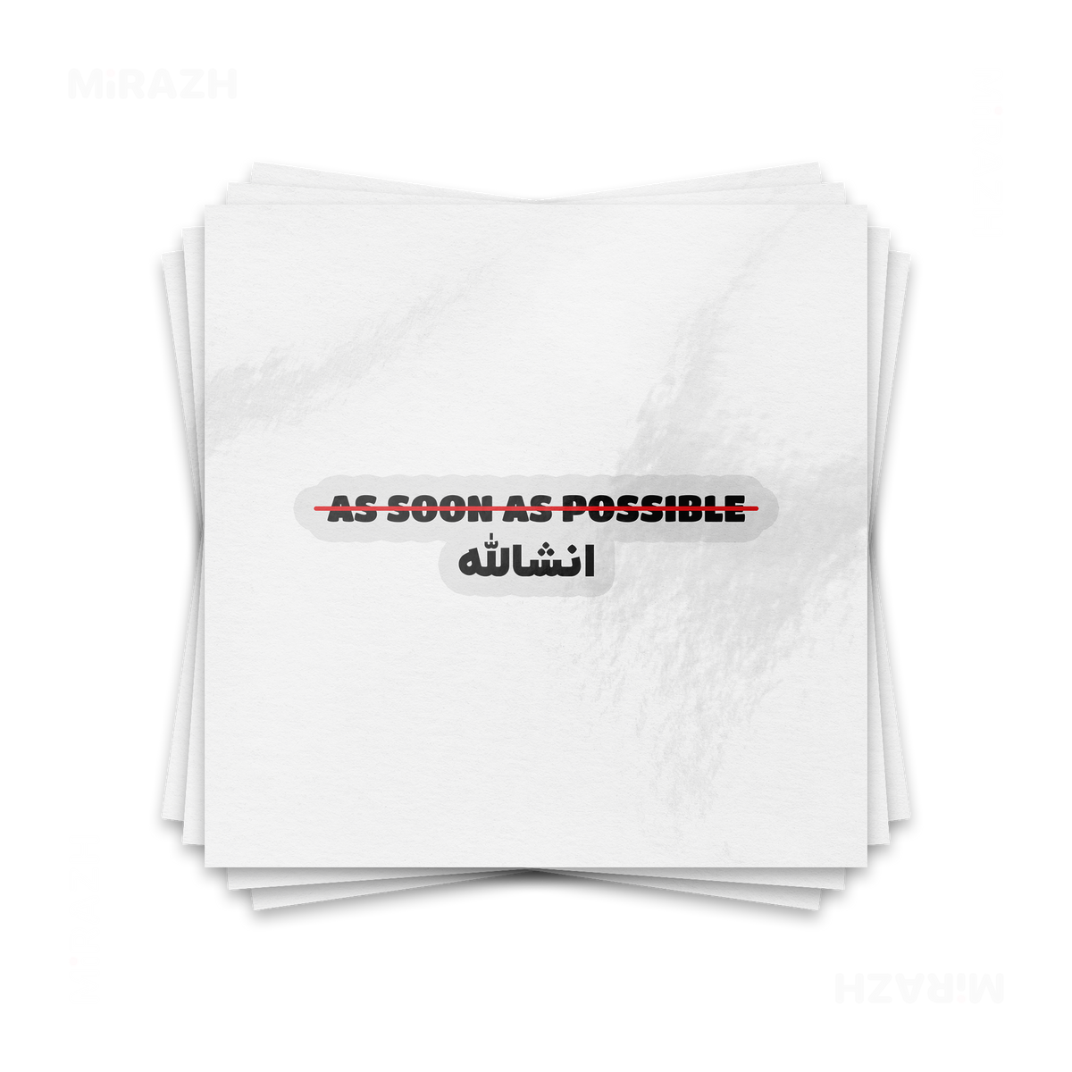 AsSoonAsInshallah Kiss Cut Sticker 01 Clear