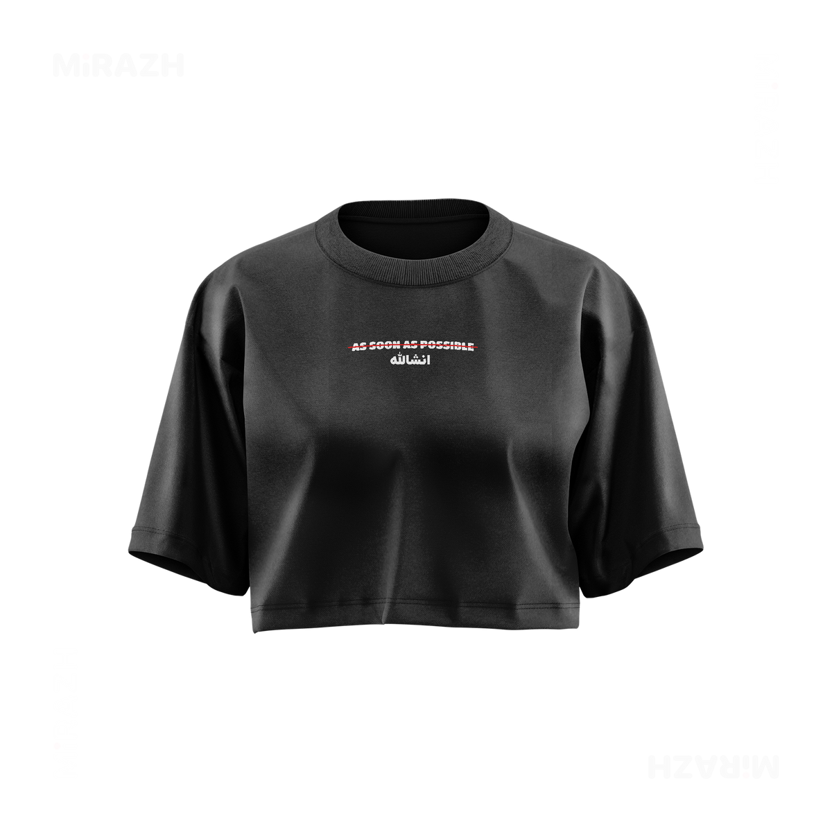 AsSoonAsInshallah Over Sized Crop Top 01 Faded Black