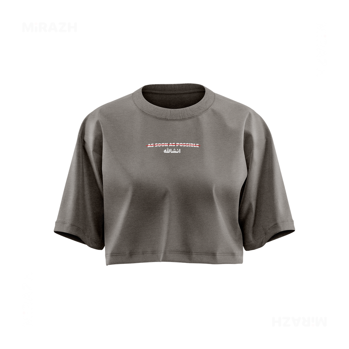 AsSoonAsInshallah Over Sized Crop Top 01 Faded Grey