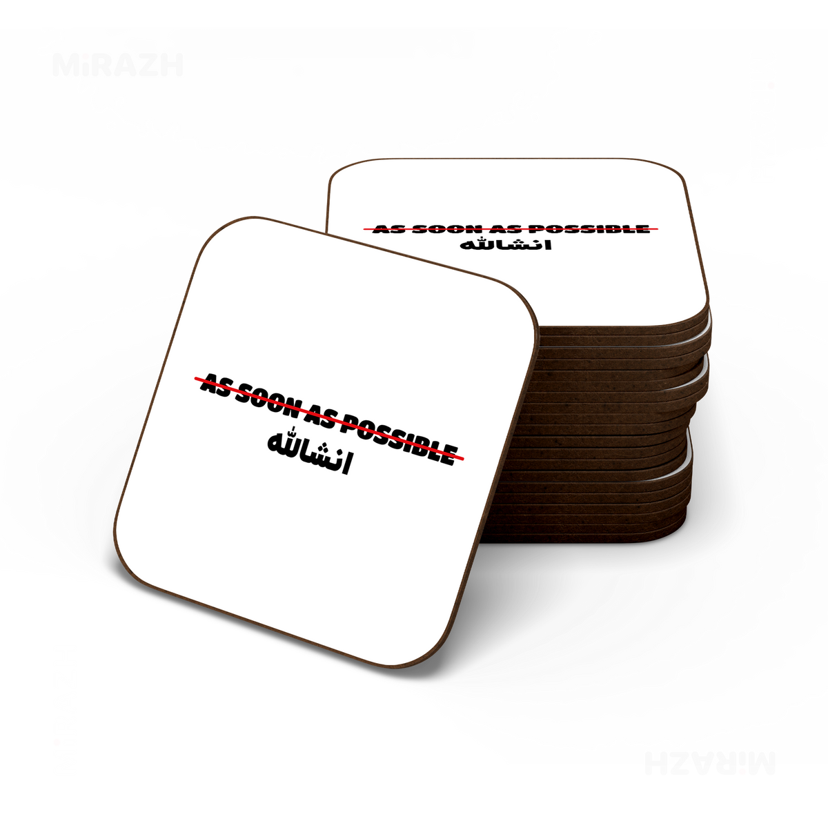 AsSoonAsInshallah Semi Glossy Coaster 06