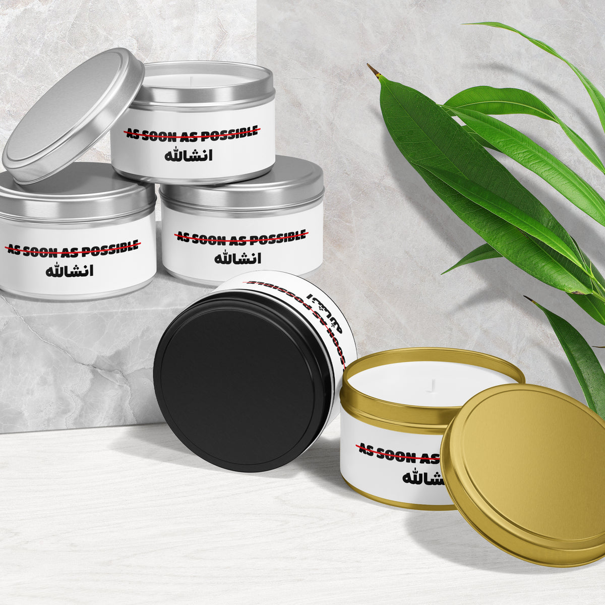 AsSoonAsInshallah Tin Candle 02 Silver