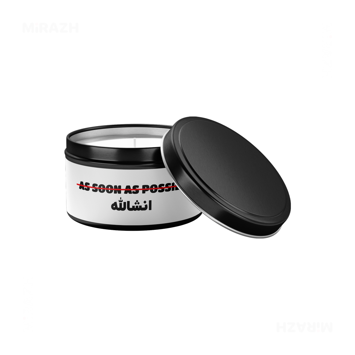 AsSoonAsInshallah Tin Candle 03 Black