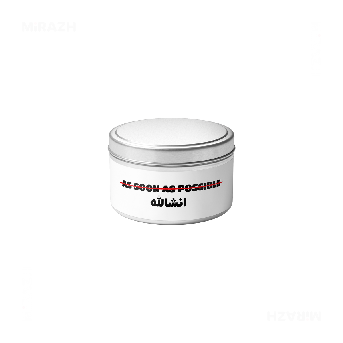 AsSoonAsInshallah Tin Candle 04 Silver