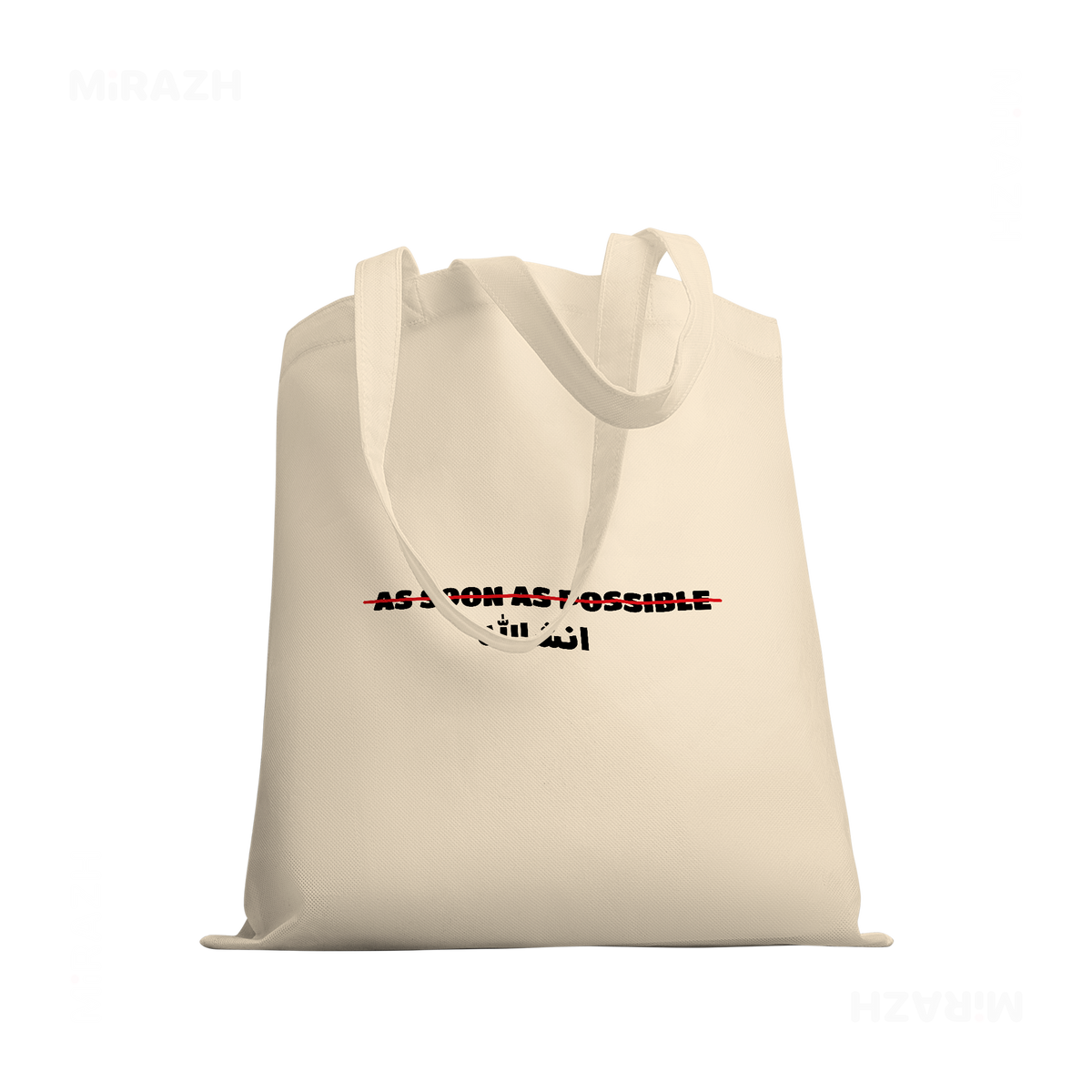 AsSoonAsInshallah Tote Bags 03 Natural